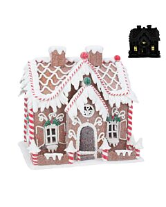 Gisela Graham Large LED Gingerbread House Claydough Ornament
